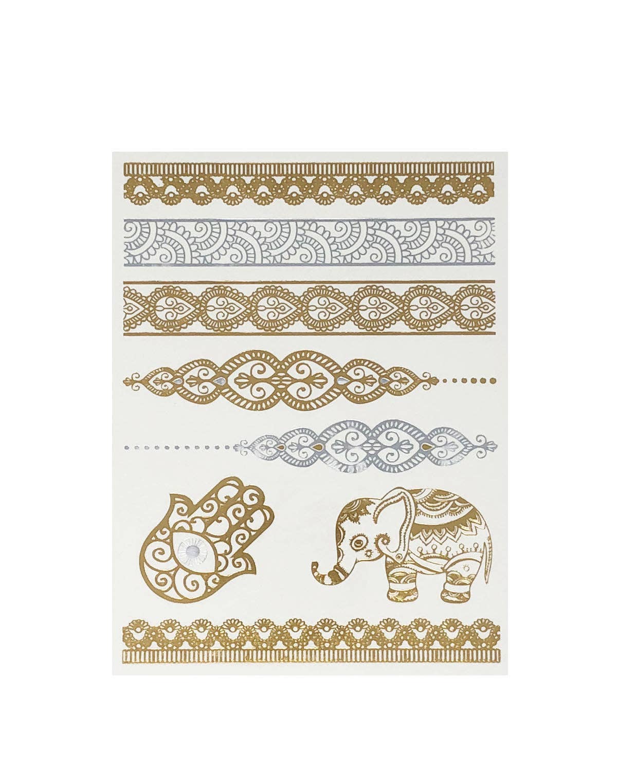 Temporary Tattoos in Metallic
