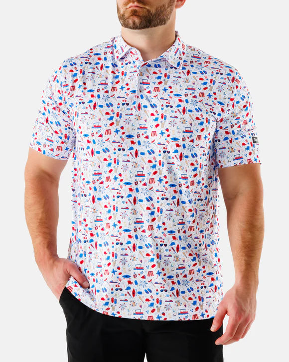 Waggle American Men's Polo