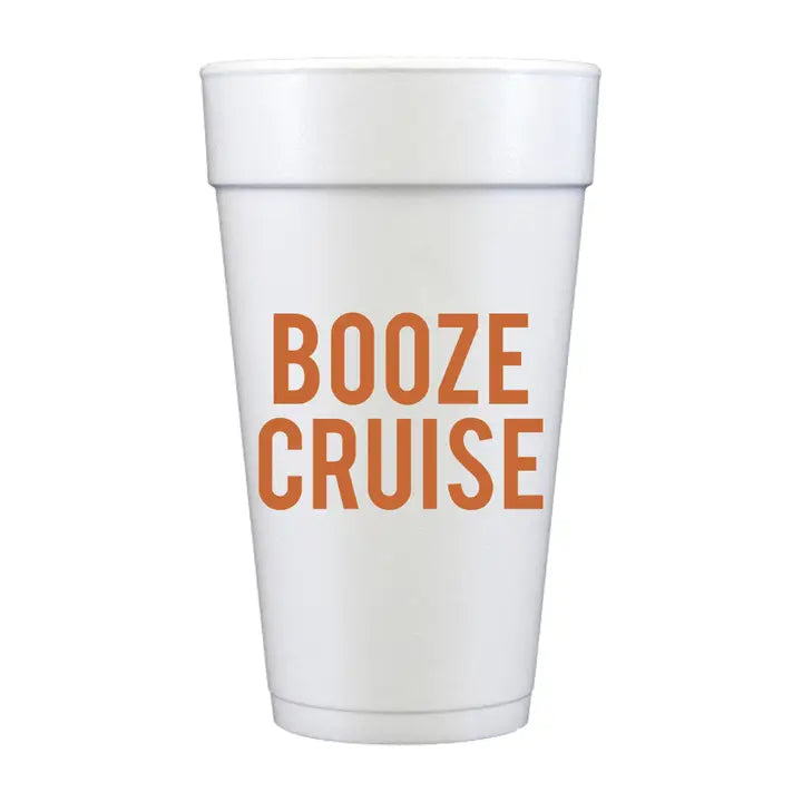 Booze Cruise Foam Cups 10 pack