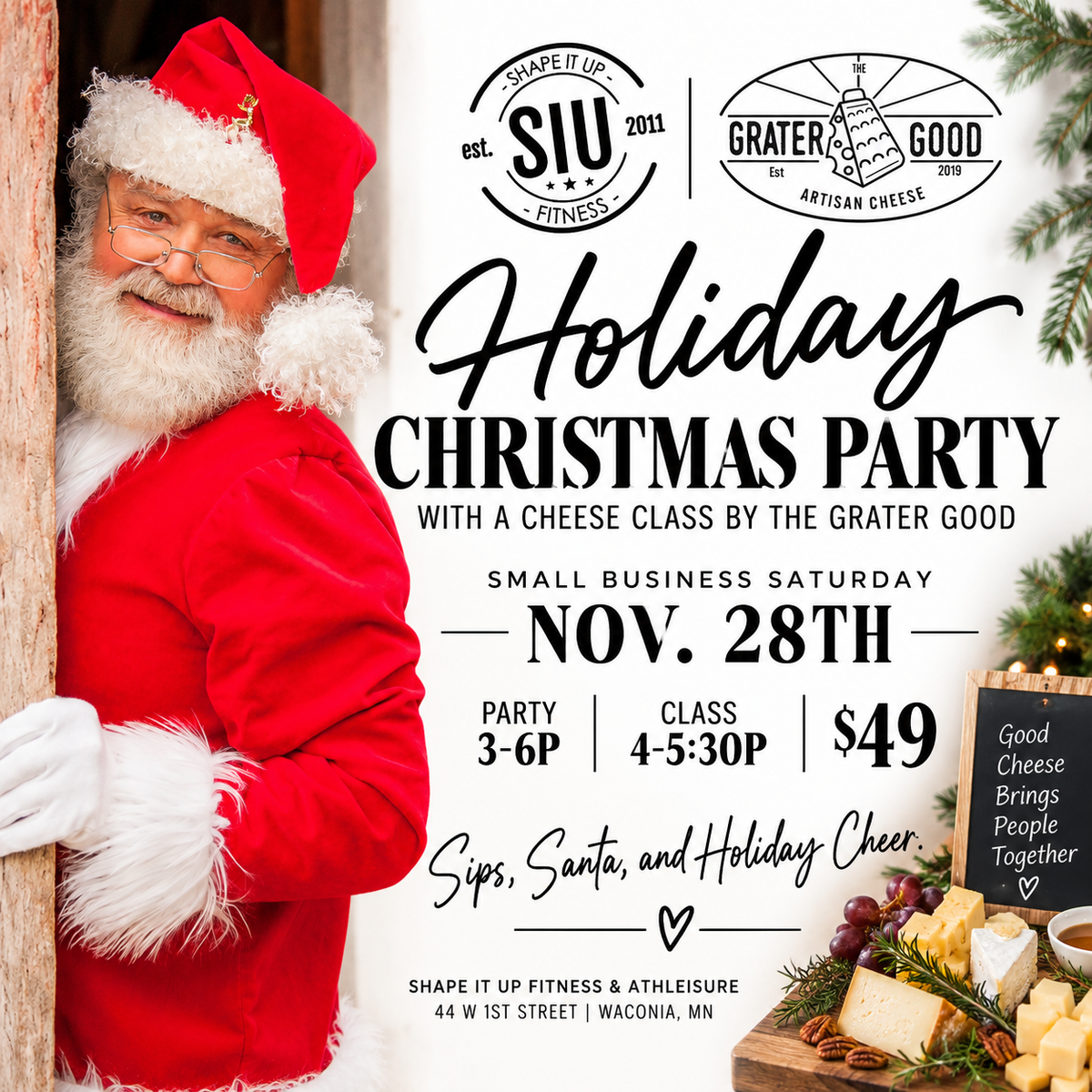 Grater Good Cheese Class Holiday Party $49