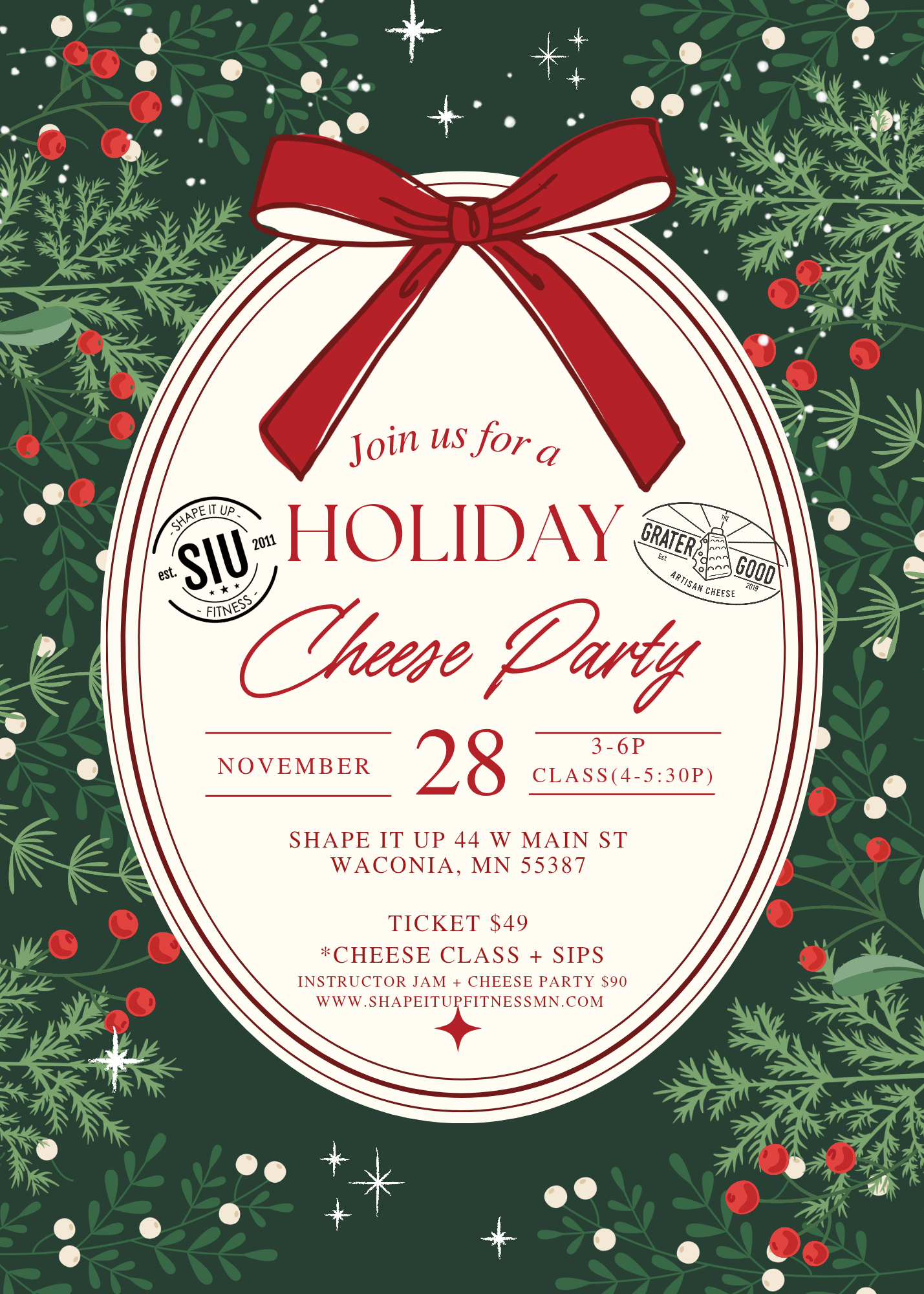 Grater Good Cheese Class Holiday Party $49