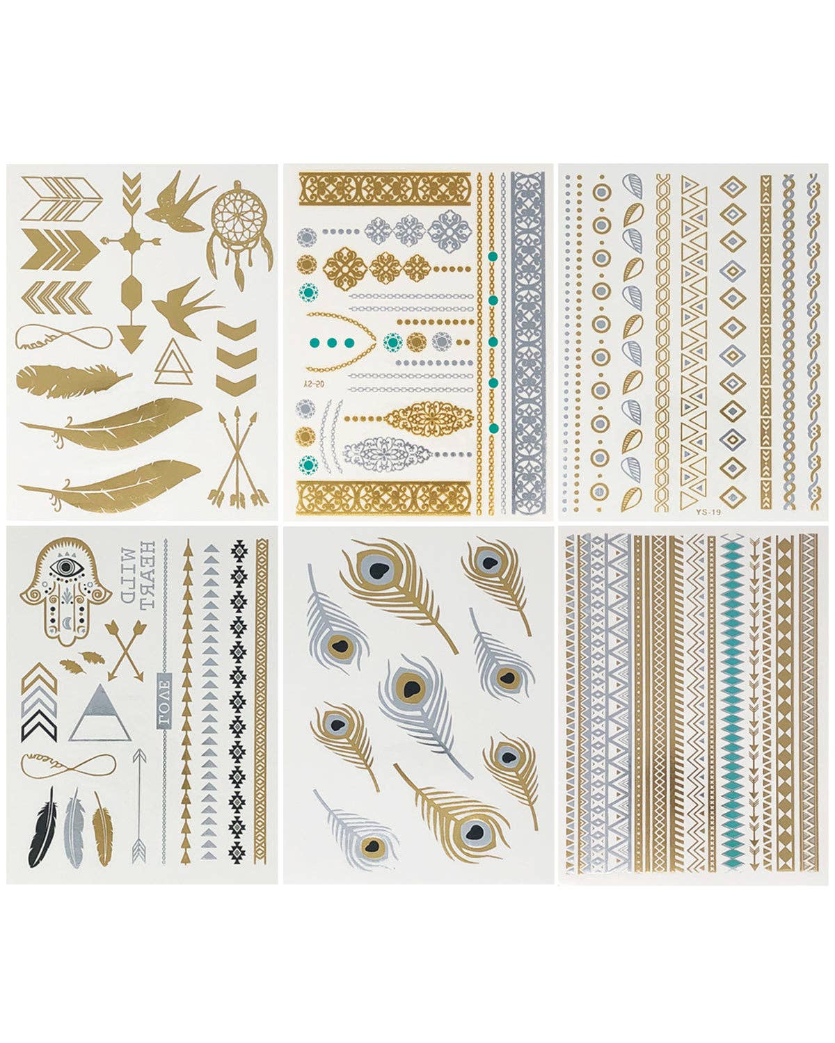 Temporary Tattoos in Metallic