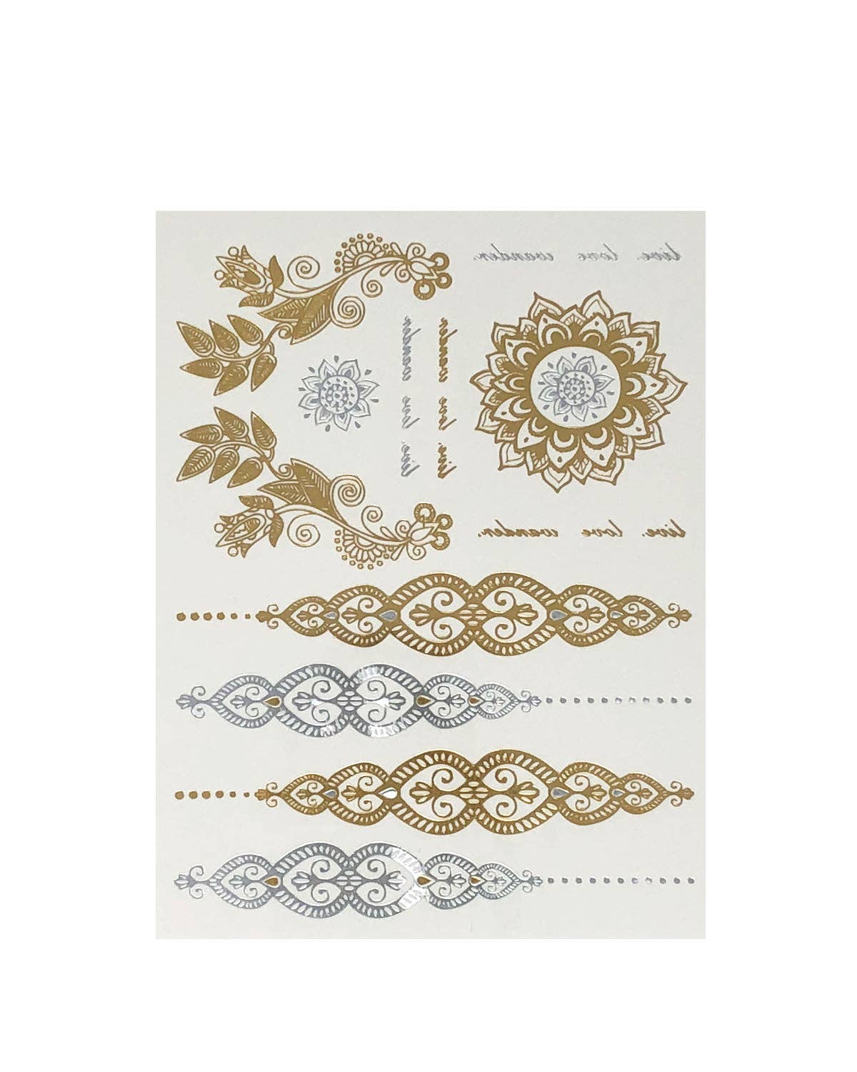 Temporary Tattoos in Metallic