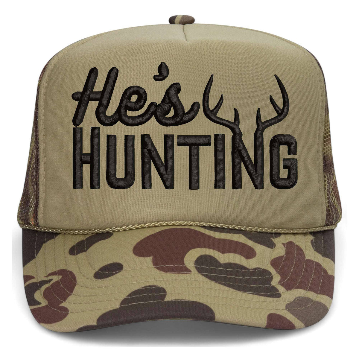 He's Hunting Foam Mesh Back Hat
