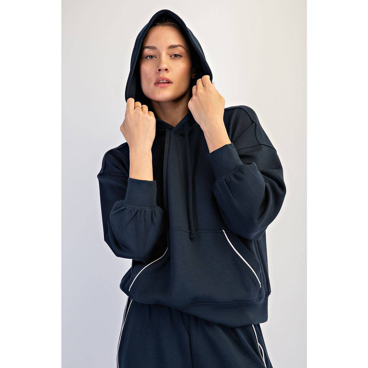 MODAL SCUBA LUXE PIPING HOODIE