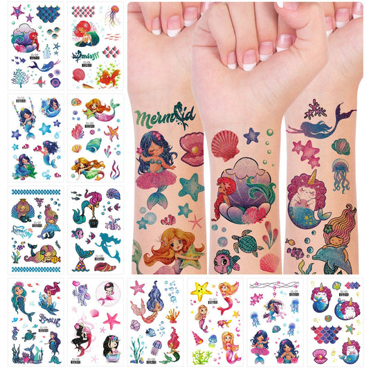 Glitter Temporary Tattoos Mermaids