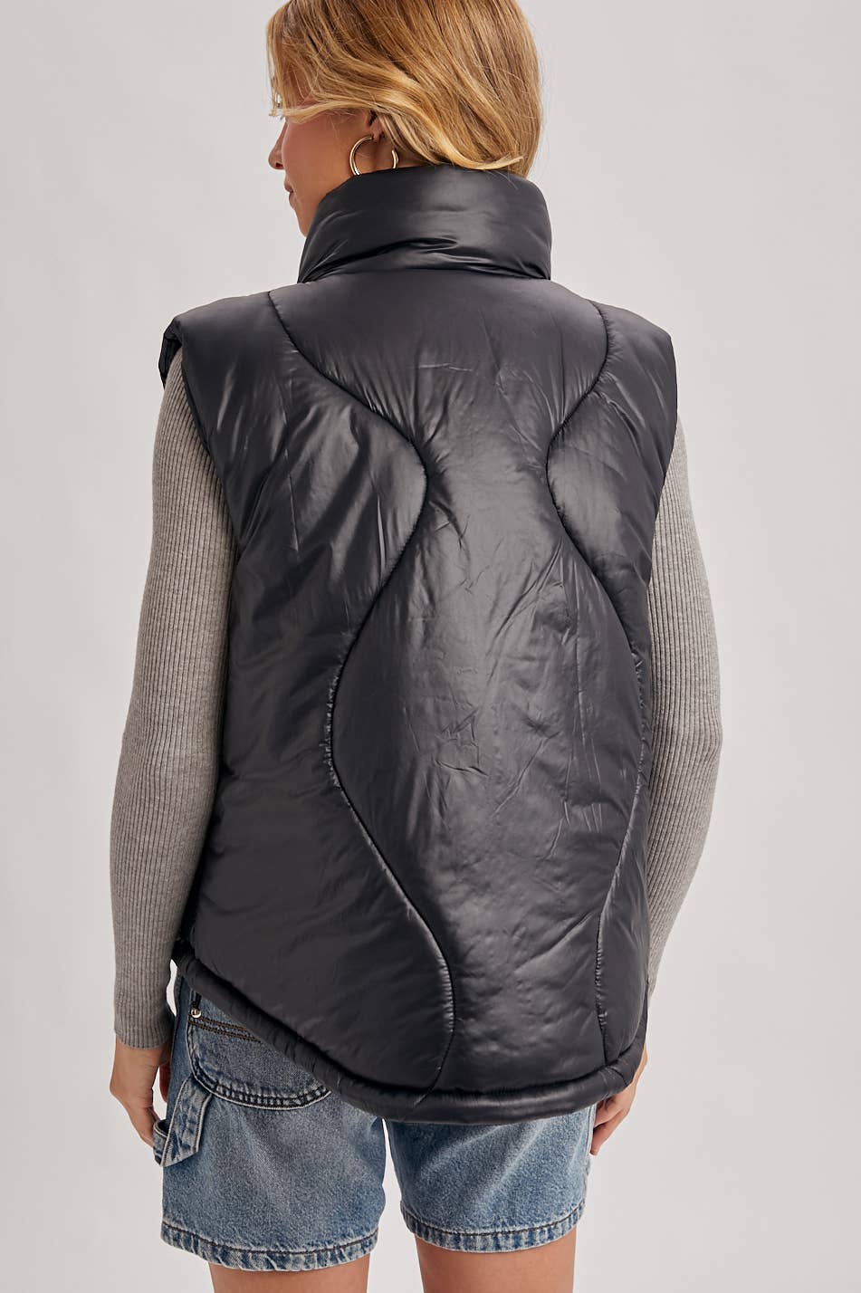 ZIPPER FRONT PUFFER VEST
