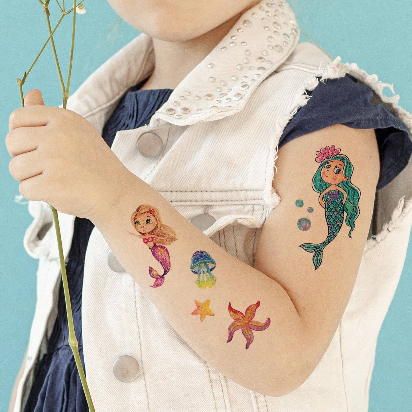 Glitter Temporary Tattoos Mermaids