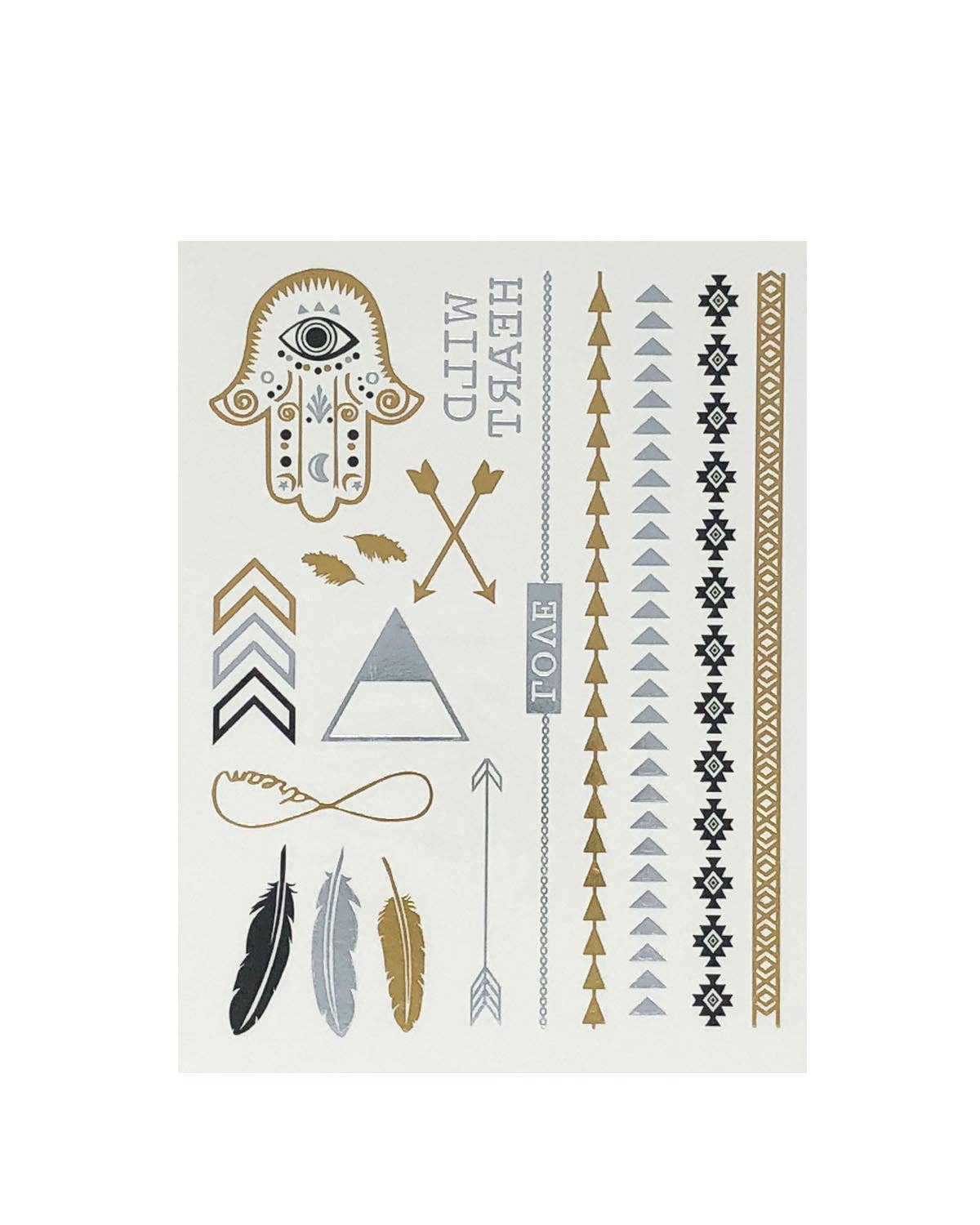 Temporary Tattoos in Metallic