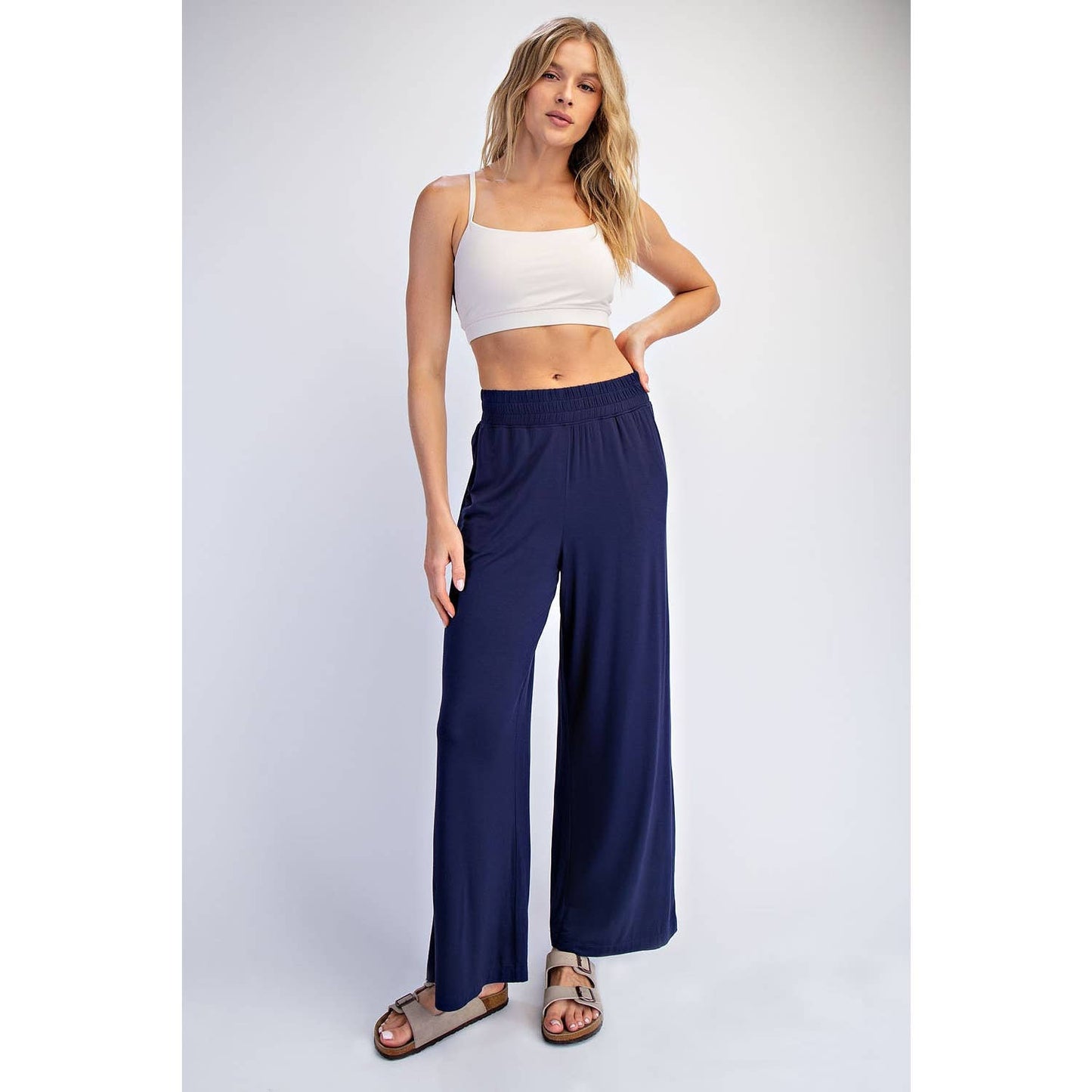 RM CROPPED WIDE LEG PANTS