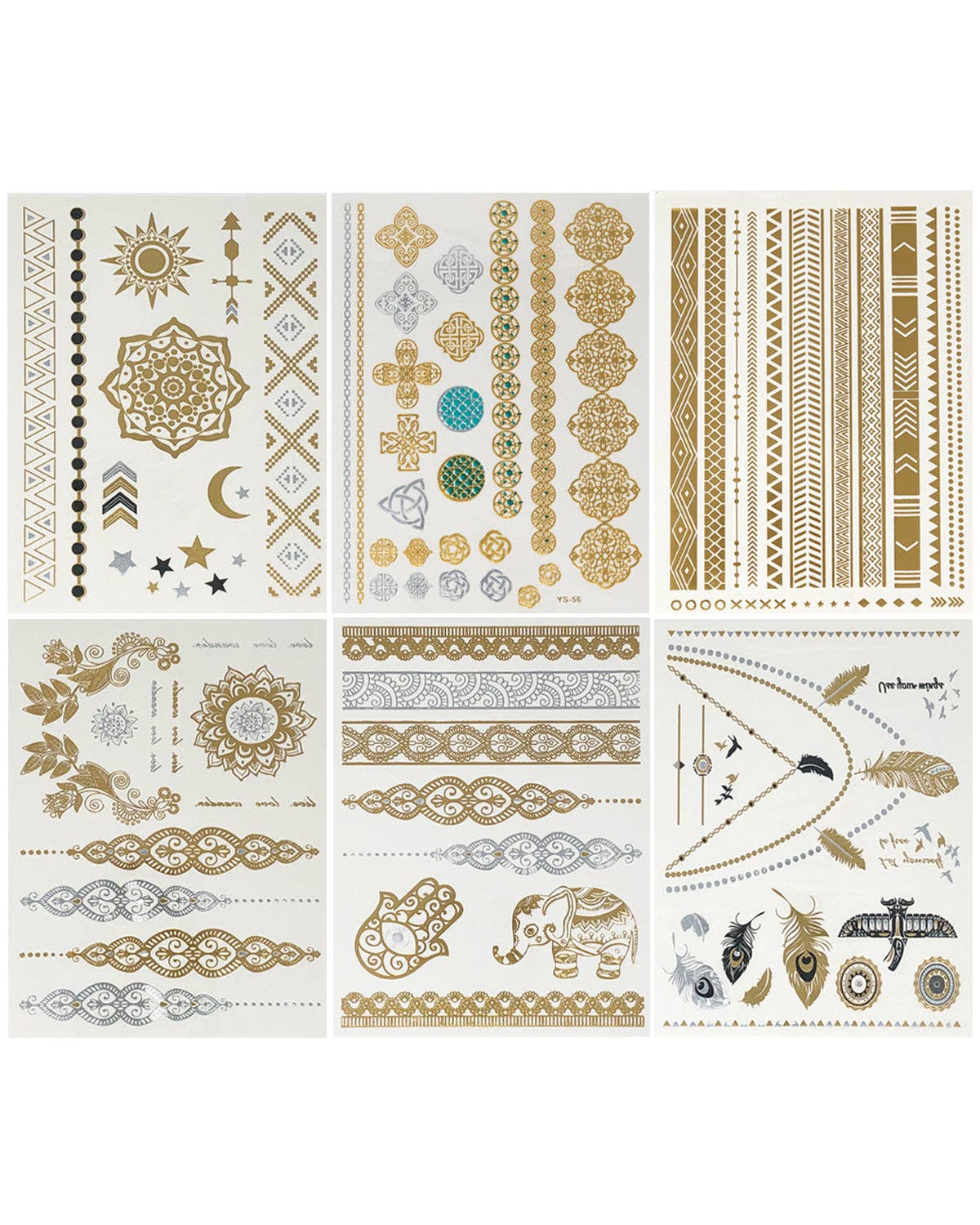 Temporary Tattoos in Metallic