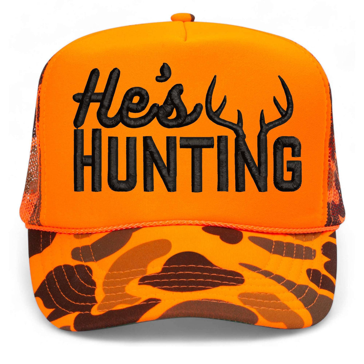 He's Hunting Foam Mesh Back Hat