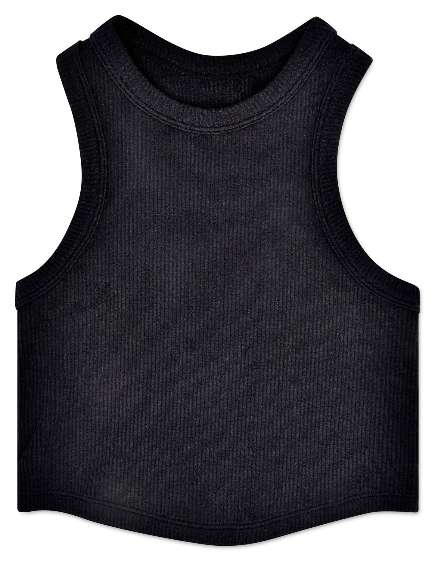 BLACK CROPPED RACER BACK TOP (SM/ MEDIUM (7-10))