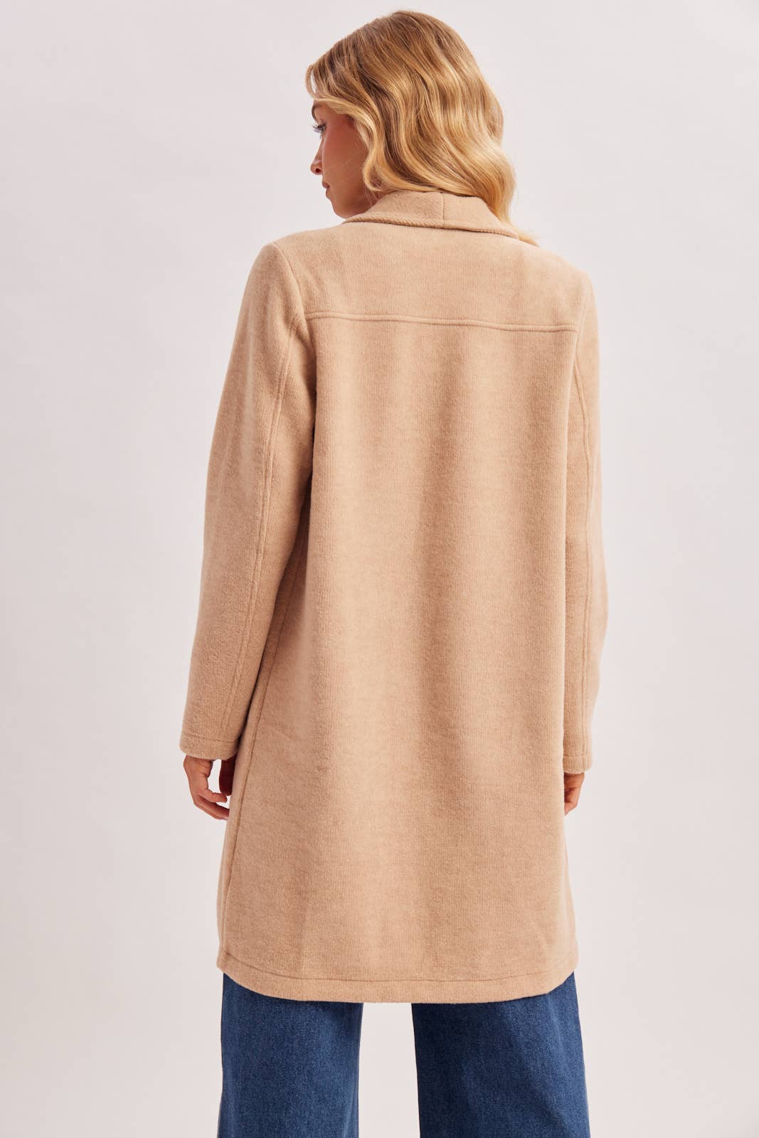 OPEN FRONT KNIT COAT JACKET