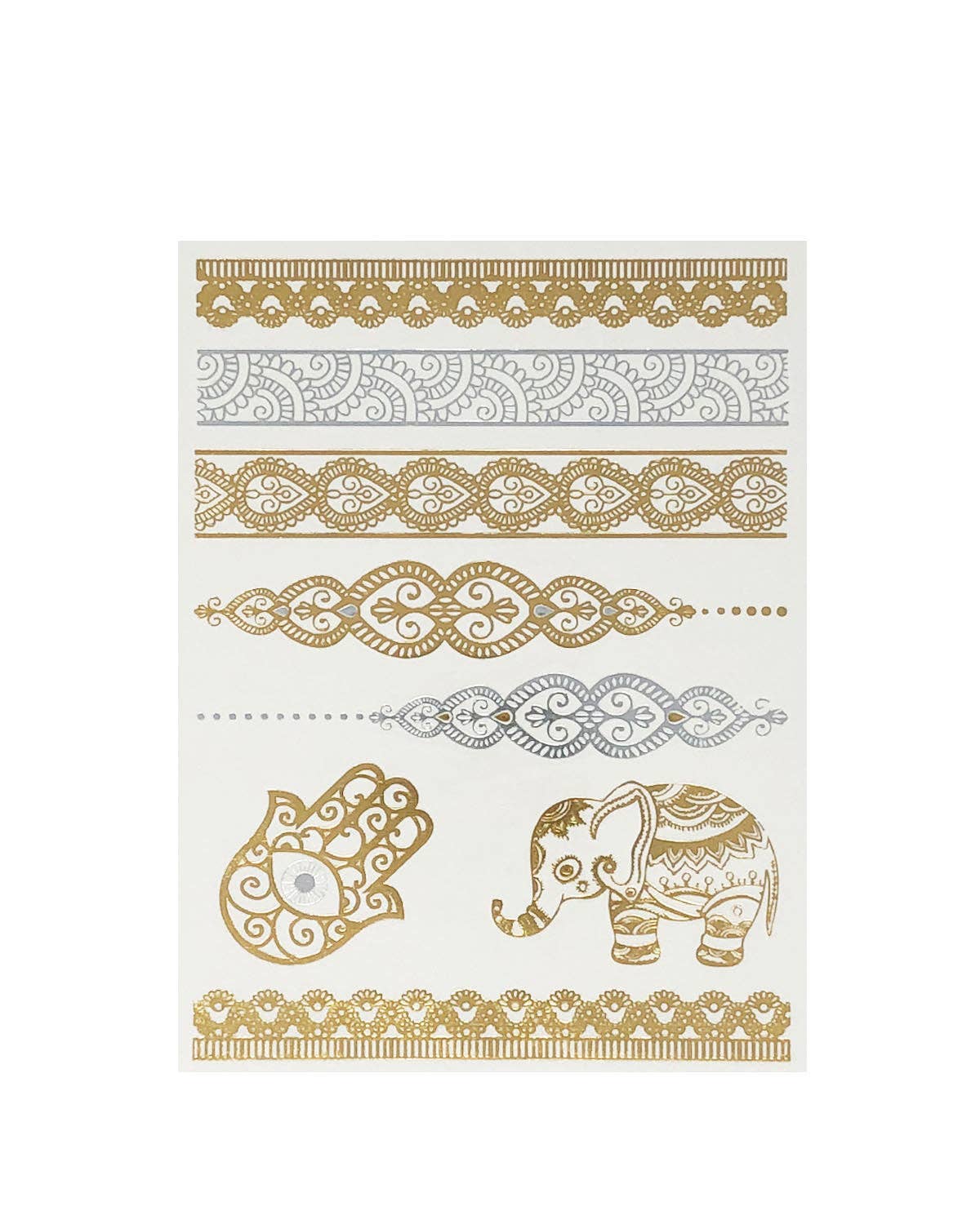 Temporary Tattoos in Metallic