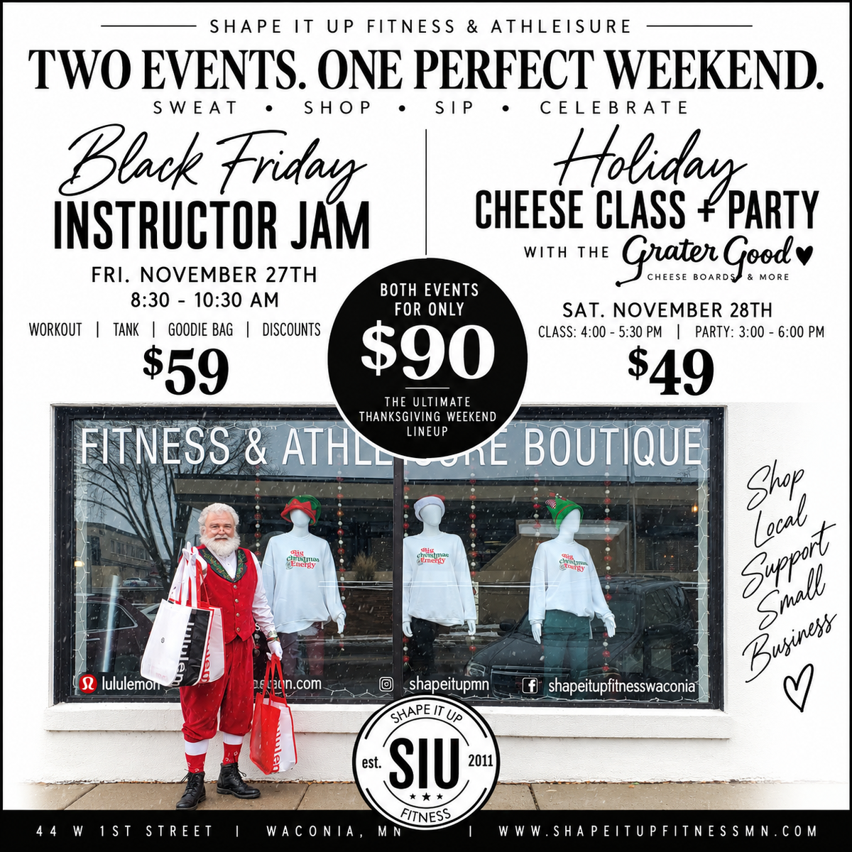 Black Friday Instructor Jam + Cheese Party $90