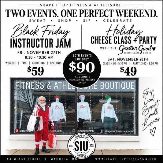 Black Friday Instructor Jam + Cheese Party $90