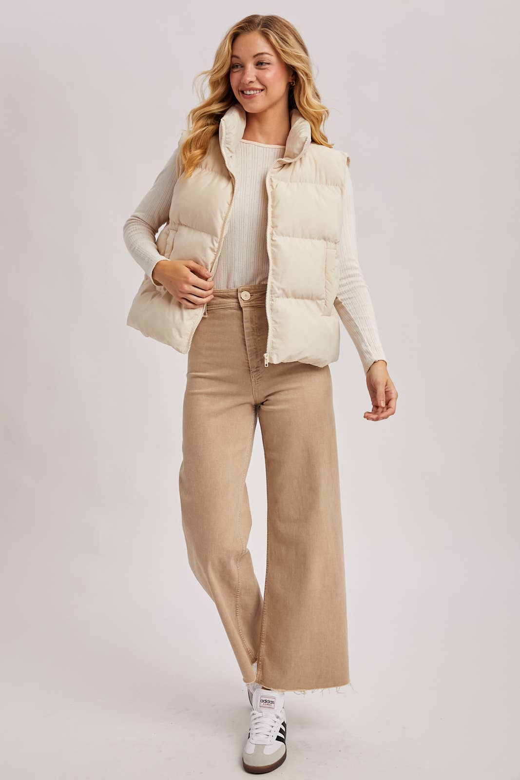 ZIPPER FRONT PUFFER VEST