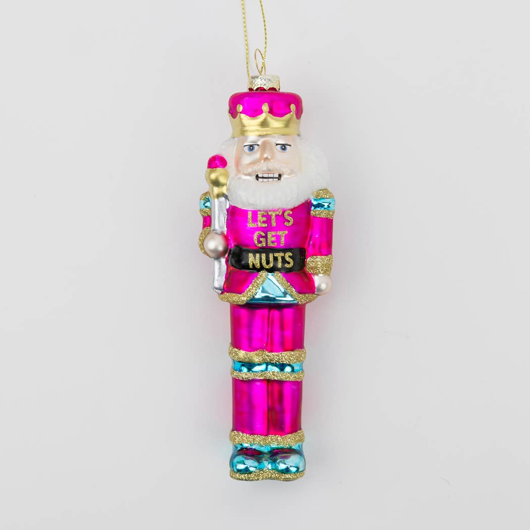 Let's Get Nuts - Nutcracker Glass Ornament