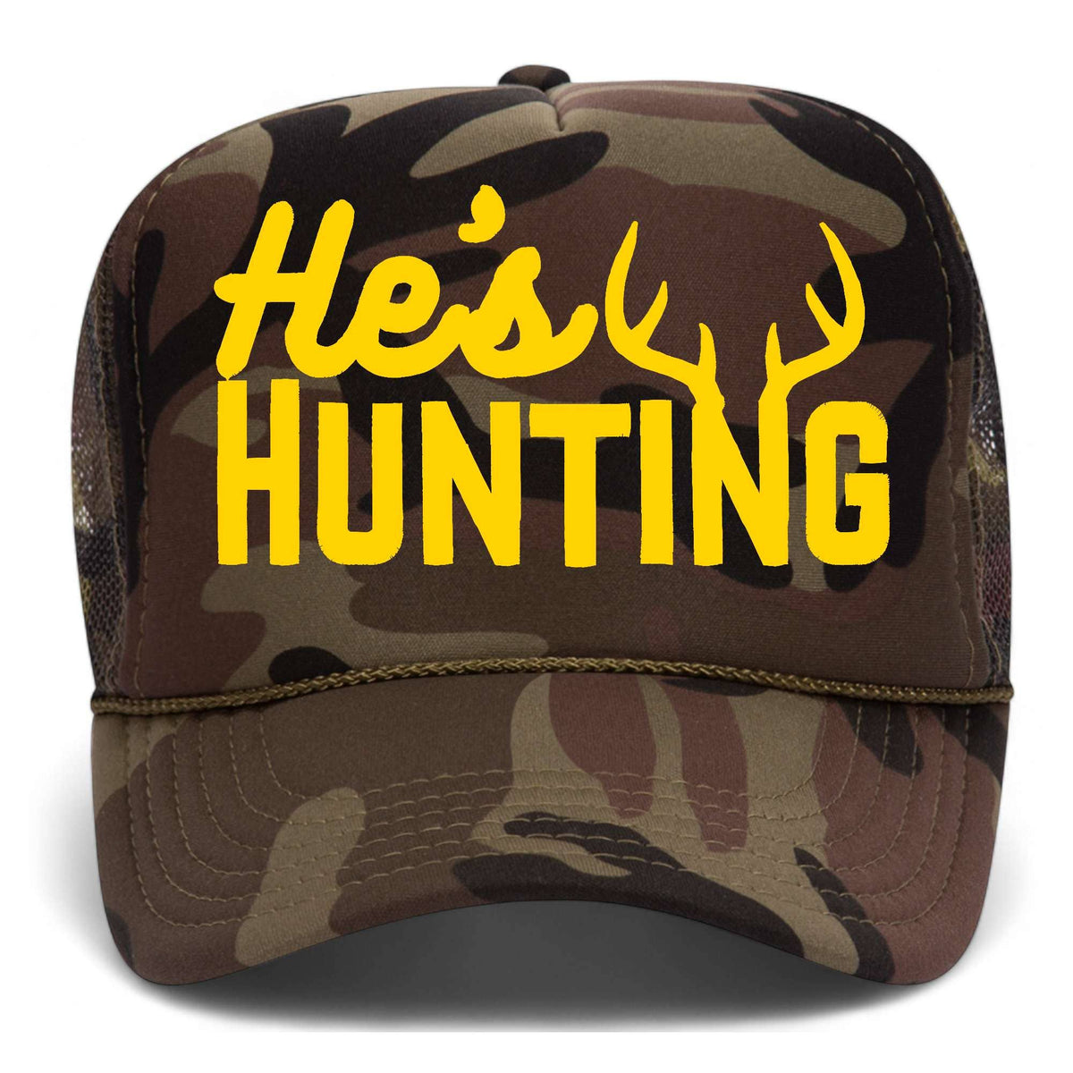 He's Hunting Foam Mesh Back Hat