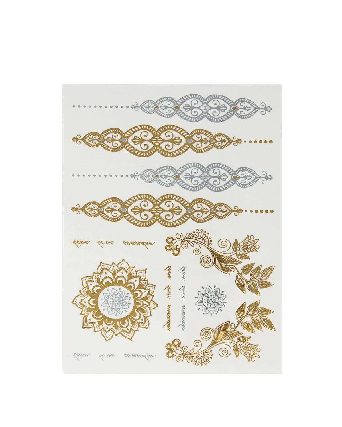 Temporary Tattoos in Metallic