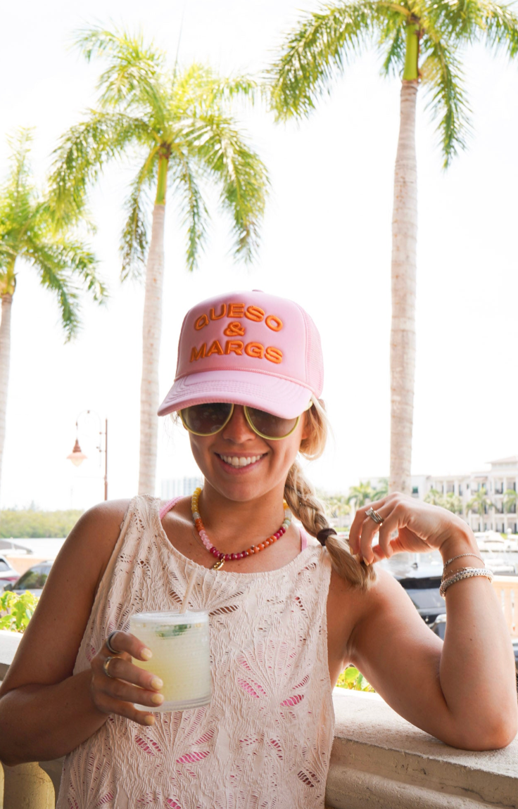 Queso and Margs - Pink Foam Trucker Hat