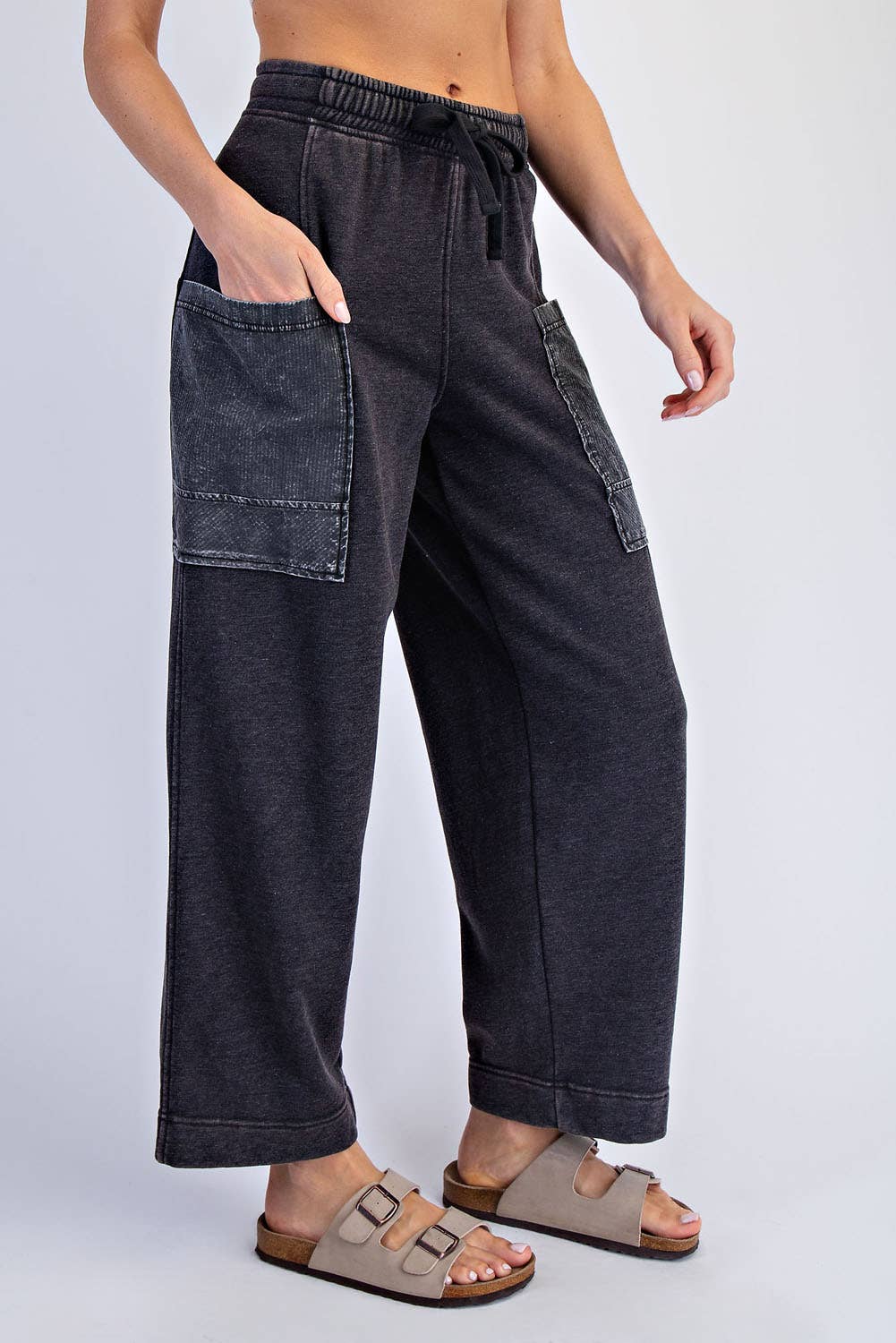RM FRENCH TERRY CROPPED CARGO PANT