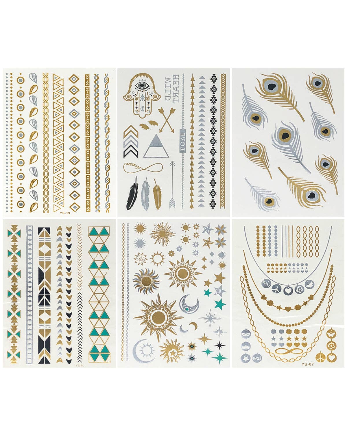 Temporary Tattoos in Metallic