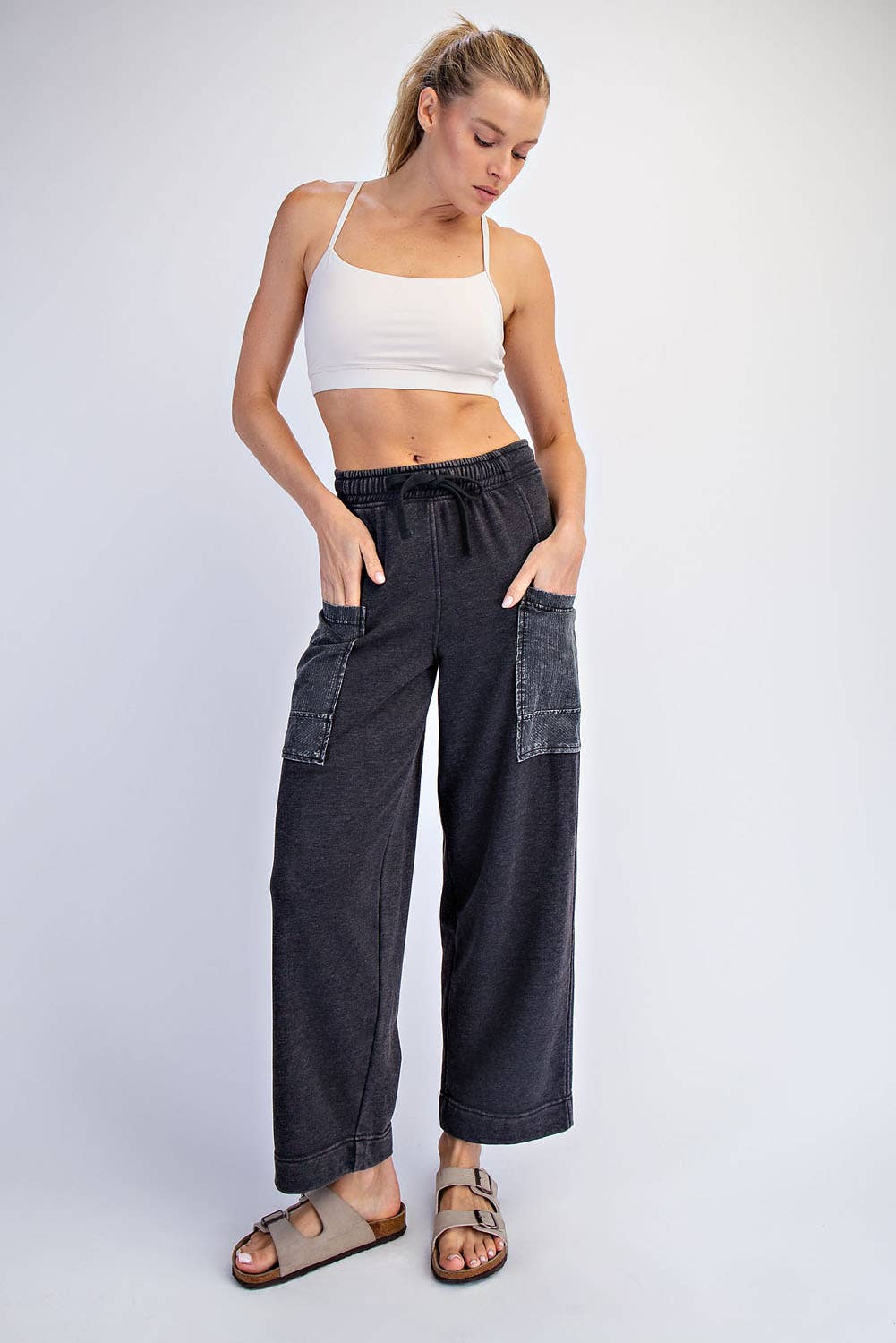 RM FRENCH TERRY CROPPED CARGO PANT