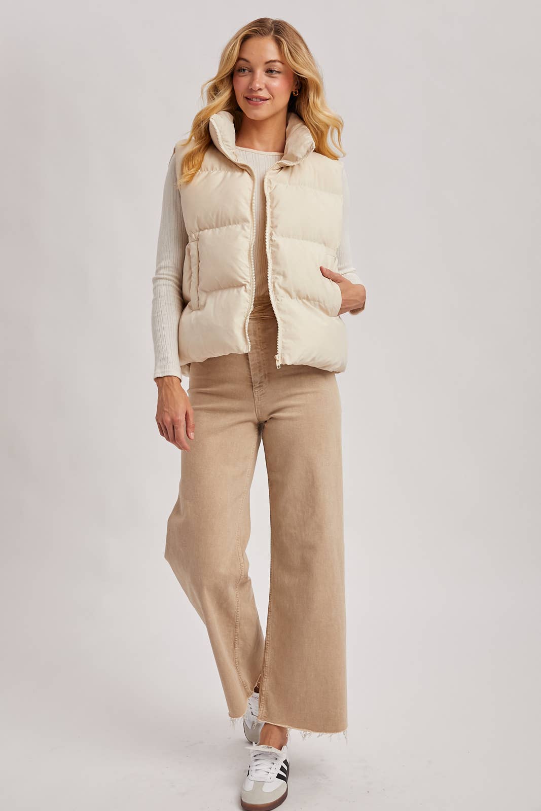 ZIPPER FRONT PUFFER VEST