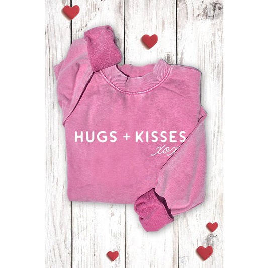 HUGS KISSES XOXO - Hot pink